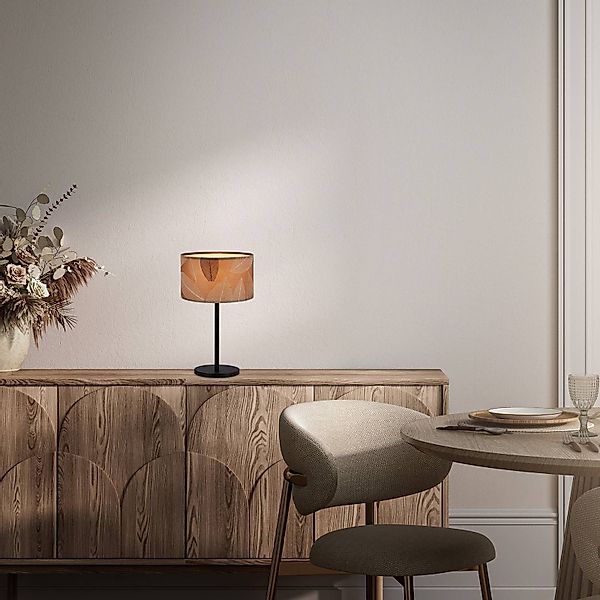 Briloner Leuchten Tischleuchte LED Tischlampe Kommodenlampe Natur E27 Boho, günstig online kaufen