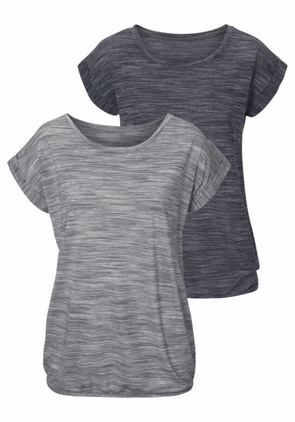 Beachtime Kurzarmshirt mit Struktureffekt (2er-Pack) aus günstig online kaufen