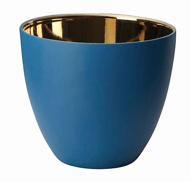 ASA Windlichter ohne Henkel Windlicht blau innen gold glänzend 8 cm (blau) günstig online kaufen