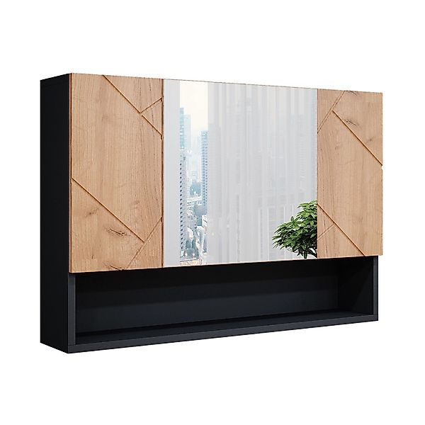 Vicco Badezimmerspiegelschrank Irma, Anthrazit/Eiche, 80 x 55 cm (1-St) günstig online kaufen