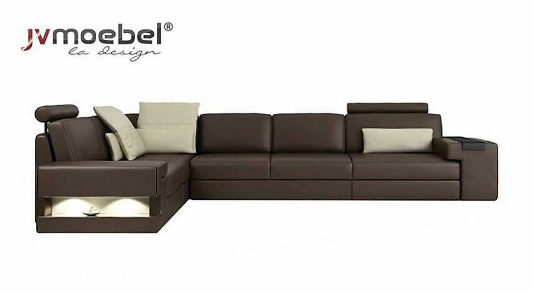 JVmoebel Ecksofa Sofas Ecke Couch Polstermöbel Wohnzimmer Textil L-Form Sof günstig online kaufen