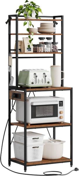 Woltu Küchenregal, 1-tlg., 6-stöckig, 6 Haken, günstig online kaufen