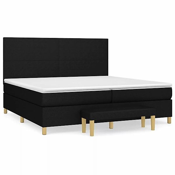 vidaXL Boxspringbett mit Matratze Schwarz 200x200 cm Stoff1358329 günstig online kaufen