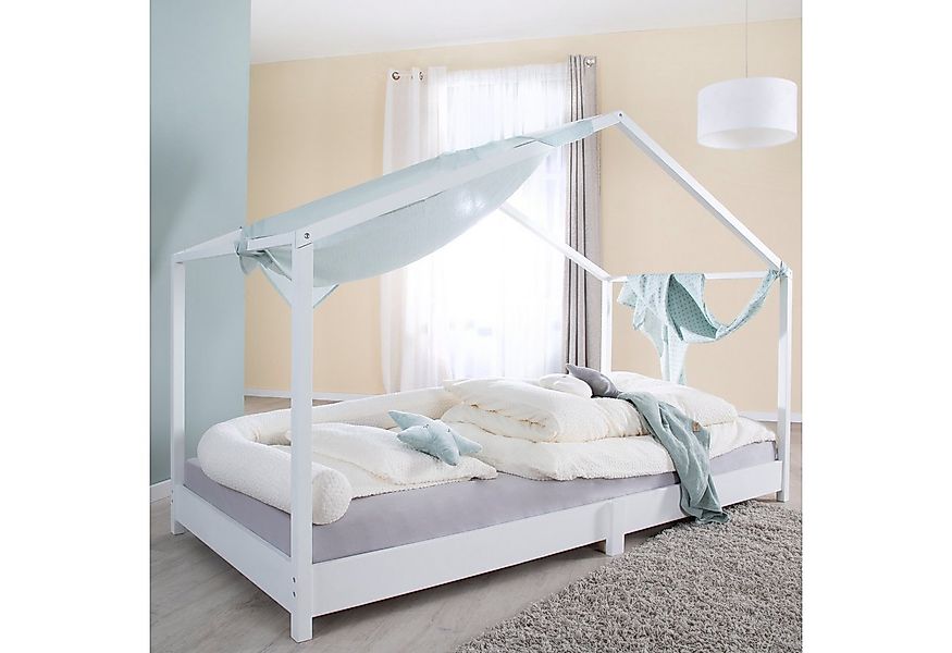 roba® Hausbett aus Massivholz, bodentiefes Kinderbett in 90 x 200 cm & 70 x günstig online kaufen