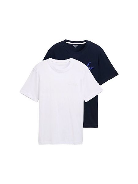TOM TAILOR Print-Shirt (2-tlg) mit Logo-Print günstig online kaufen