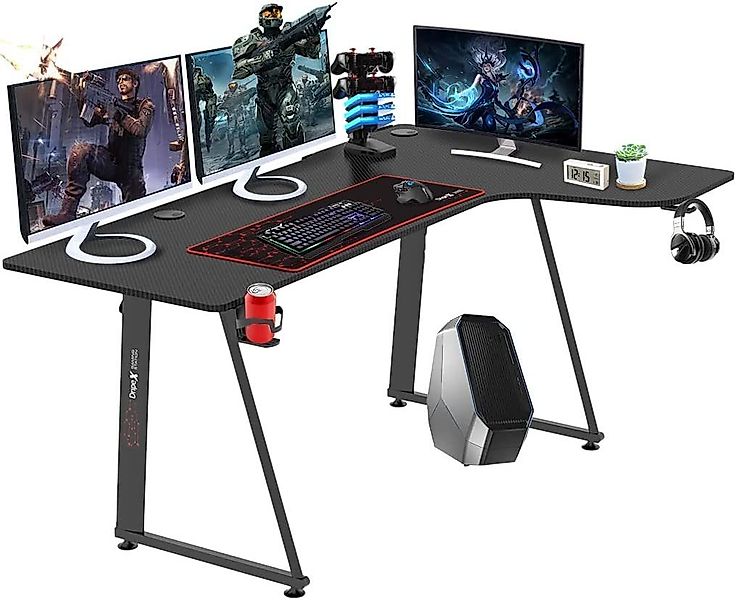 Dripex Eckschreibtisch Gaming Tisch L-Form 160cm günstig online kaufen