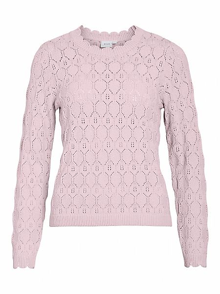 Vila Rundhalspullover "VILOWEN L/S POINTELLE KNIT TOP/PB" günstig online kaufen