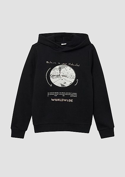 s.Oliver Sweatshirt Sweatshirt Kuscheliger Hoodie mit Frontprint günstig online kaufen