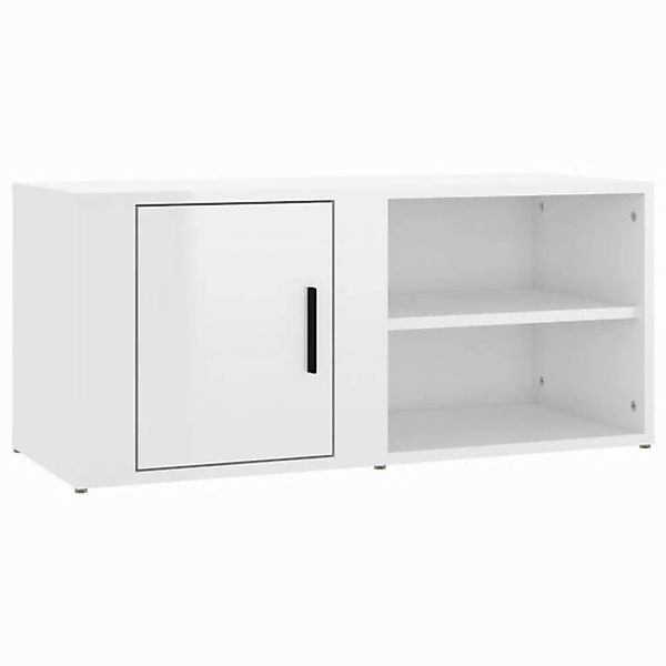 furnicato TV-Schrank Hochglanz-Weiß 80x31,5x36 cm Holzwerkstoff (1-St) günstig online kaufen