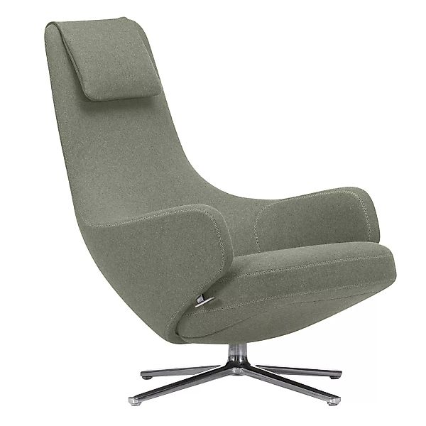 Vitra - Repos Sessel - ginger/grau/Sitzfläche Stoff Dumet 07/Stoff mit Dopp günstig online kaufen