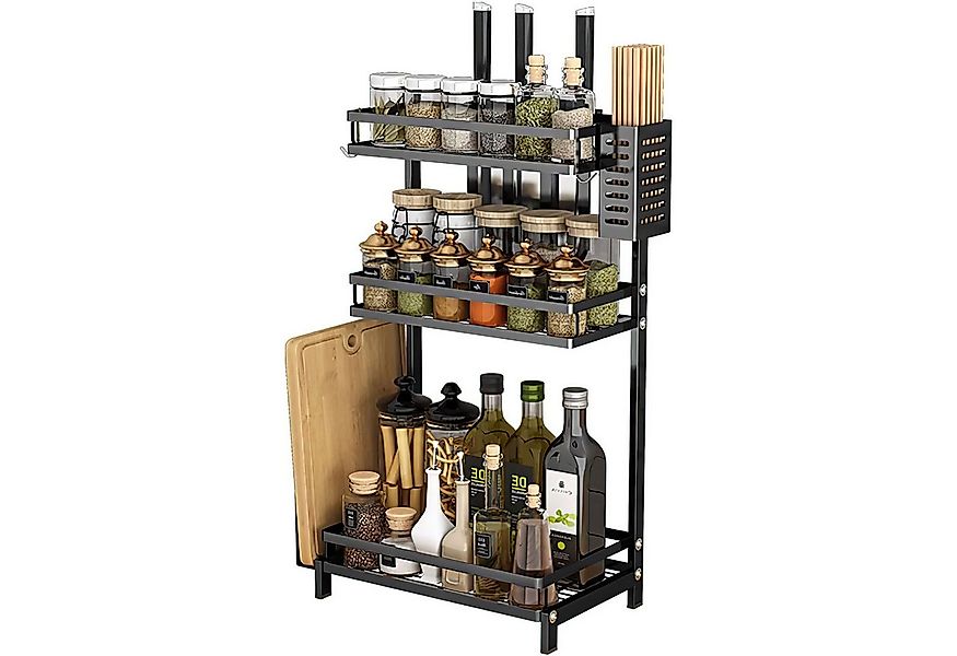SURFOU Gewürzregal Küchenthekenregal 3-Stufiges Küchengewürz-Aufbewahrungsr günstig online kaufen