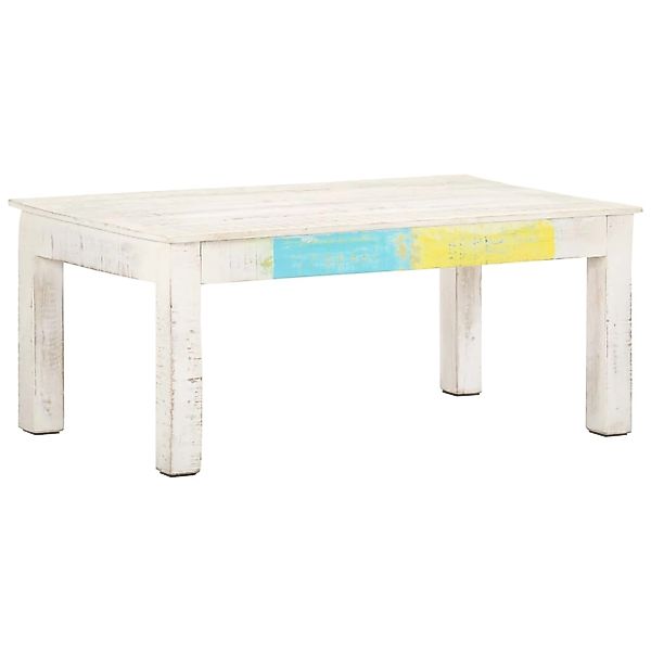 vidaXL Couchtisch Weiß 110x60x45 cm Massivholz Mango 323555 günstig online kaufen