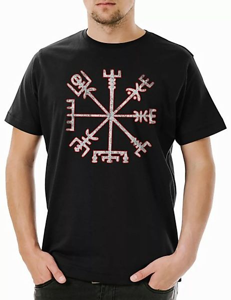 Urban Backwoods Print-Shirt Vegvisir Viking Compass Herren T-Shirt Wegweise günstig online kaufen