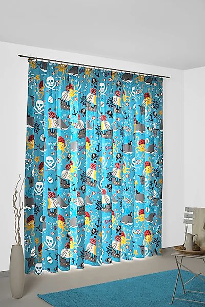 Adam Vorhang »Pirates« Kräuselband 1 Stk. tlg. aus 100% Bio-Baumwolle günstig online kaufen