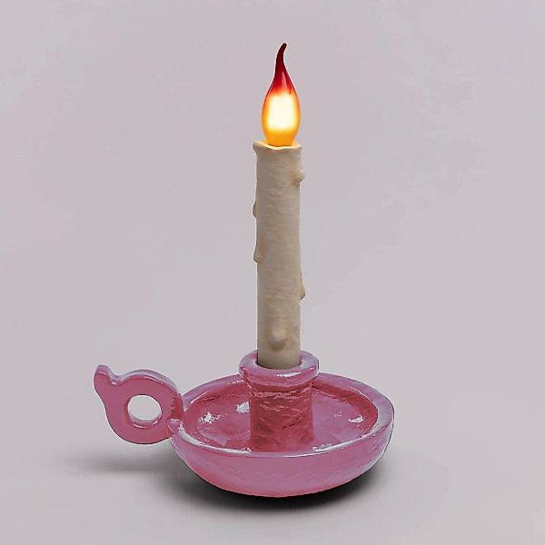 Schnurlosleuchte Grimm Bugia plastikmaterial rosa / H 31 cm - Aufladbar übe günstig online kaufen