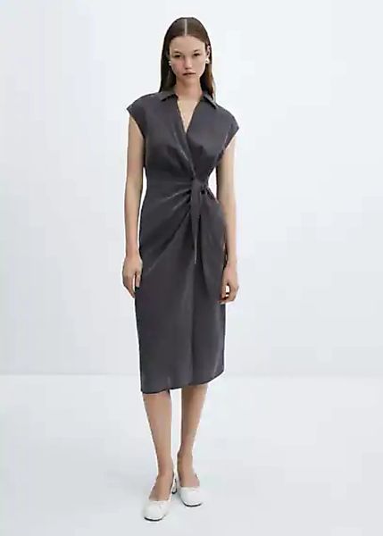 Kleid aus Modal mit Schleife günstig online kaufen