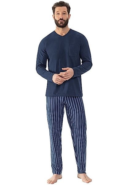 Mey Schlafanzug Straight (2 tlg) Langarm-Shirt mit Brusttasche günstig online kaufen