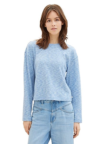 TOM TAILOR Denim Rundhalsshirt mit langen günstig online kaufen