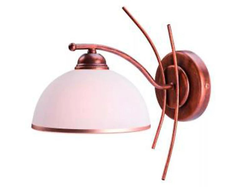 Braune Wandlampe Metall elegant KALONA Lampe Glas günstig online kaufen