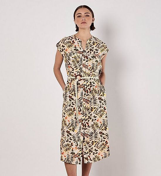 Apricot Midikleid Midi-Hemdkleid mit Blätterdruck, (2-tlg., günstig online kaufen