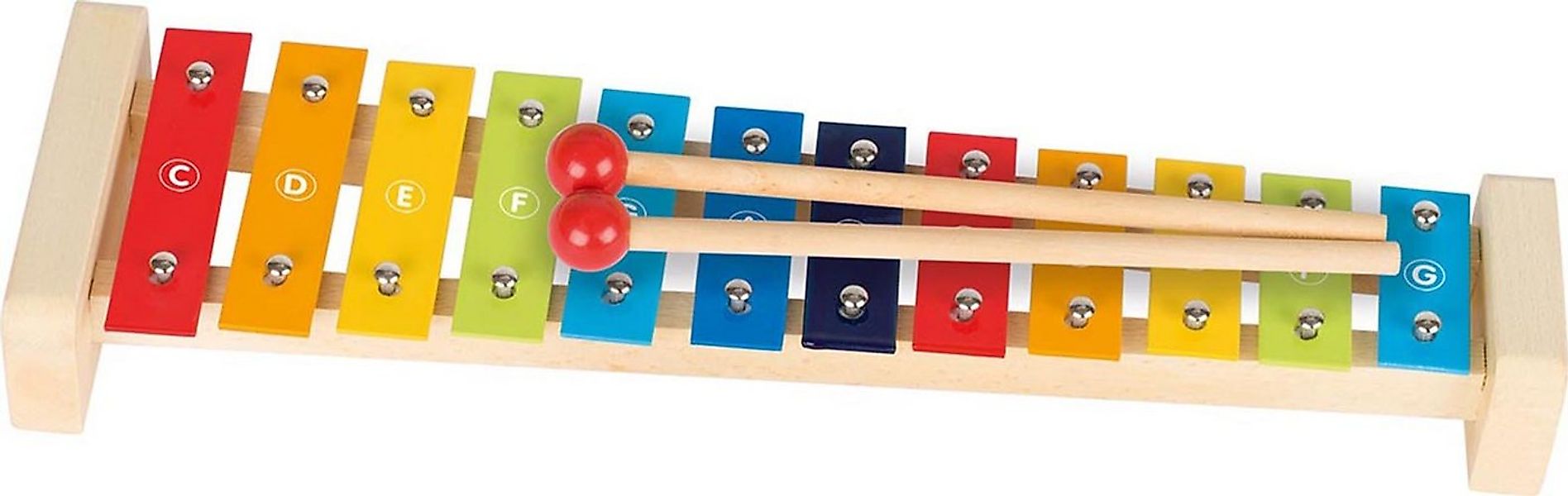 goki Spielzeug-Musikinstrument Xylophon mit Notenheft, (4 tlg), Hergestellt günstig online kaufen