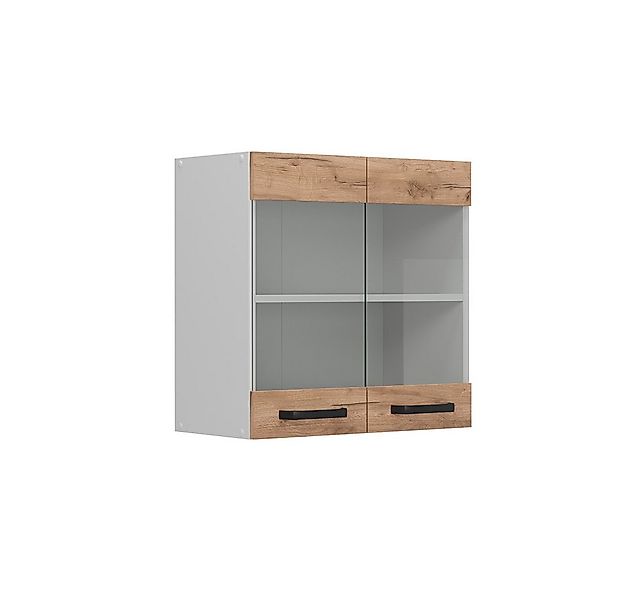 Vicco Glashängeschrank R-Line, Goldkraft Eiche/Weiß, 60 cm günstig online kaufen