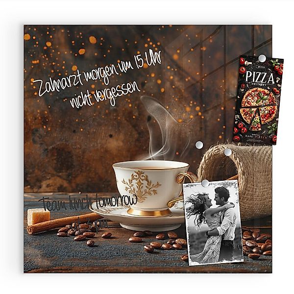 Primedeco Magnettafel Glas Kaffee Und Zimt günstig online kaufen