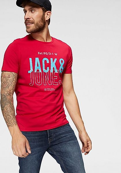 Jack & Jones T-Shirt JCOKOMPO Kurzarm-Design mit Print und optimaler Passfo günstig online kaufen