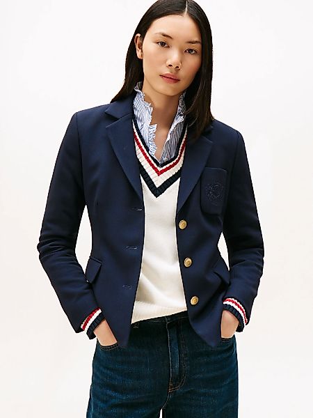 Tommy Hilfiger Kurzblazer "PUNTO TONAL CREST SLIM BLAZER" günstig online kaufen