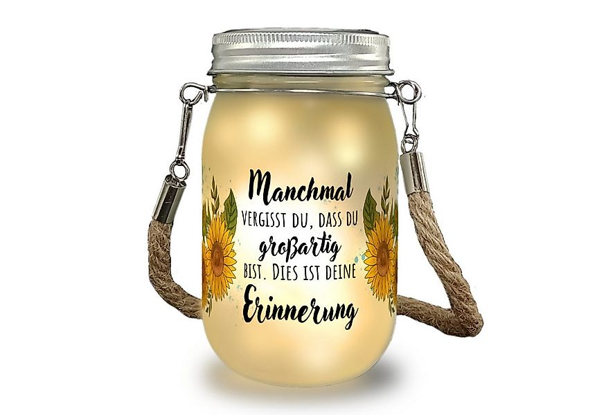 speecheese Dekolicht Du bist großartig Solarlicht mit Sonnenblumen und Spru günstig online kaufen