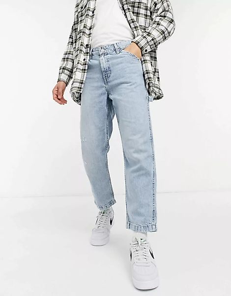 Levi's – Youth – Carpenter-Jeans in kurzem Schnitt in Karottenform in helle günstig online kaufen