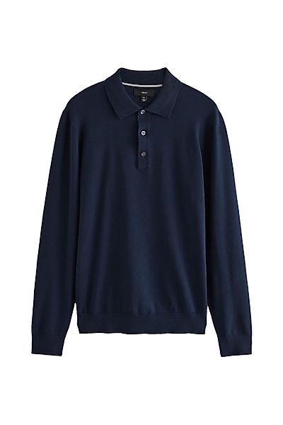Next Langarm-Poloshirt Langärmeliges Slim Fit Poloshirt günstig online kaufen