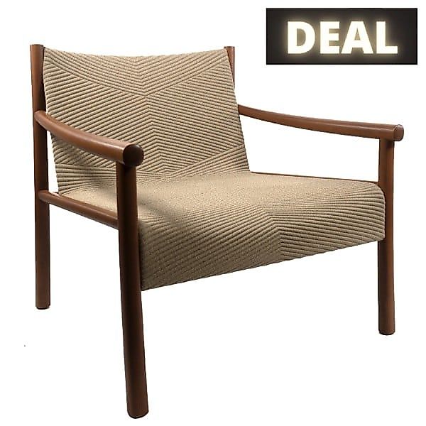 Arper Kata Lounge-Sessel | Sitzfläche Wheat gemustert | Sitzkissen | Gestel günstig online kaufen