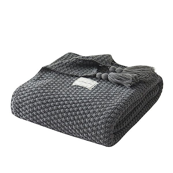 Rosnek Tagesdecke Vintage Quasten, gestrickt, warm günstig online kaufen