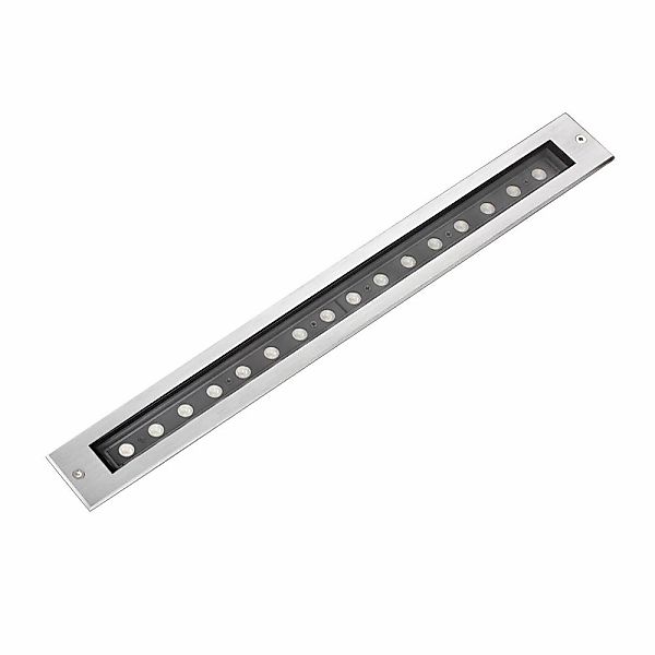 LED Bodeneinbauleuchte Falls in Edelstahl und Transparent 16W 1367lm IP67 günstig online kaufen