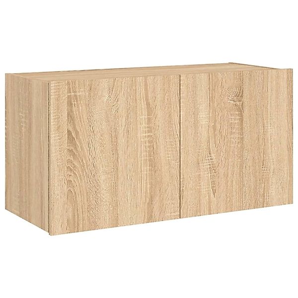 vidaXL Hängeschrank TV Schrank Hängeschrank Wandschrank Lowboard LED Sonoma günstig online kaufen