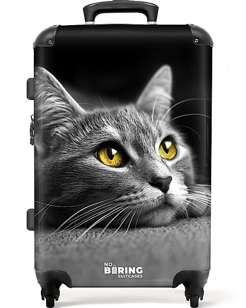 NoBoringSuitcases.com© Hartschalen-Trolley mit leuchtende Räder - Schwarz-w günstig online kaufen