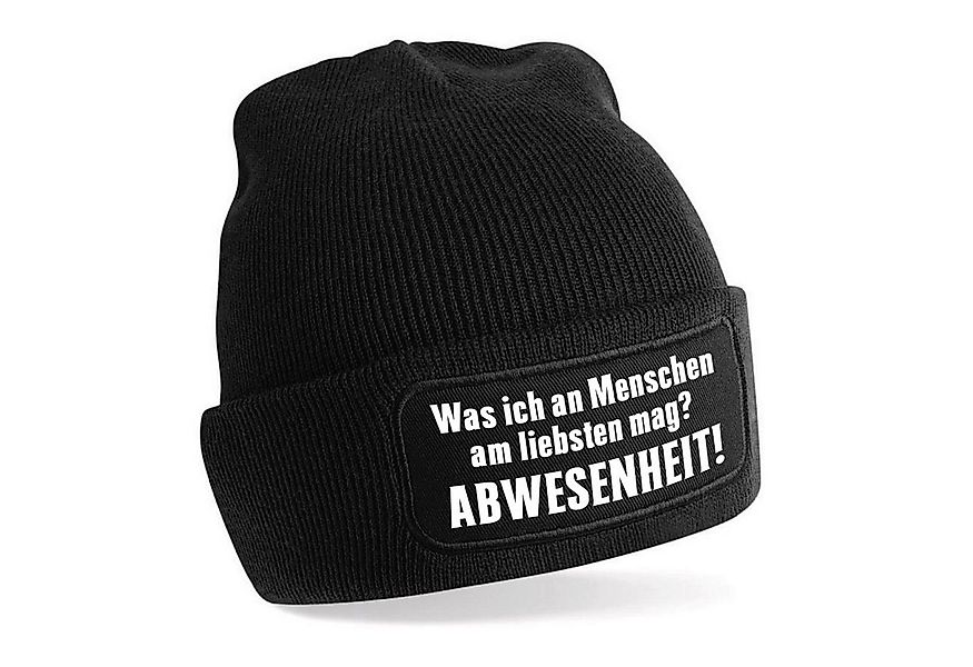 Herzbotschaft Beanie Beanie Strickmütze mit Spruch, Was ich an Menschen am günstig online kaufen