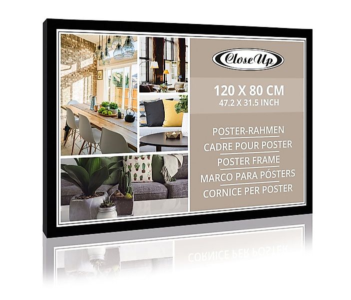 Close Up Bilderrahmen Posterrahmen 80 x 120 cm schwarz günstig online kaufen