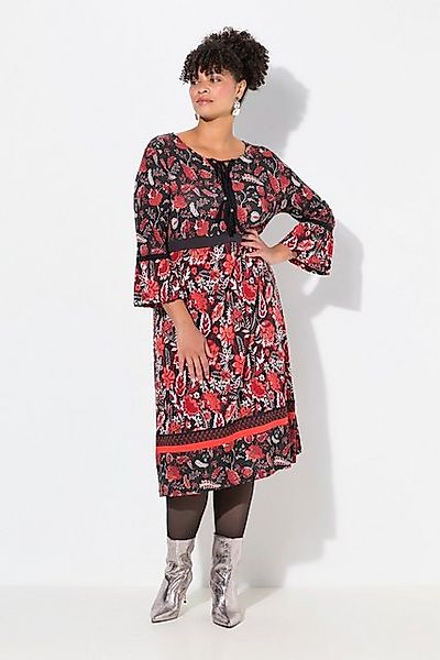 MIAMODA Jerseykleid Jerseykleid Musterstreifen 3/4-Ärmel mit Volant günstig online kaufen