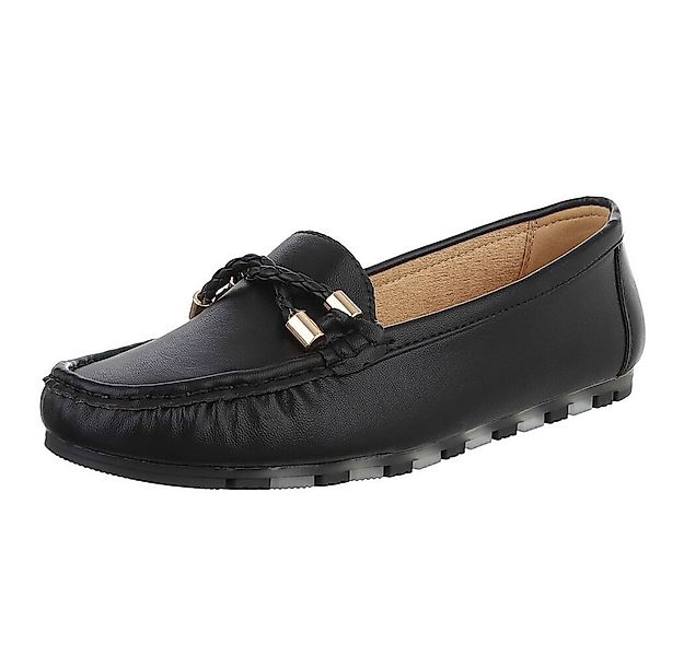 Ital-Design Elegante Mokassins mit geflochtener Schnürung für Damen Slipper günstig online kaufen