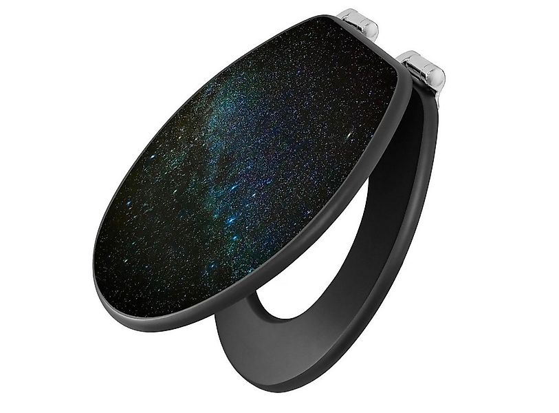 banjado WC-Sitz Anthrazit Motiv Nachthimmel (umweltfreundliches Material, i günstig online kaufen