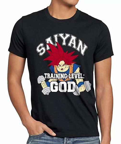 style3 Print-Shirt Herren T-Shirt Goku Saiyan Training Level God son dragon günstig online kaufen