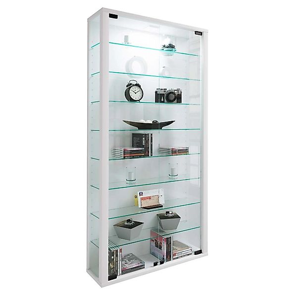 ebuy24 LumoMaxi Vitrinenschrank 2 Glastüren Weiß günstig online kaufen