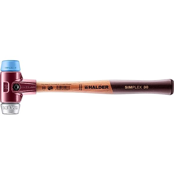 Halder Simplex Schonhammer Ø 30 mm TPE-soft Blau   Weichmetall mit Tempergu günstig online kaufen