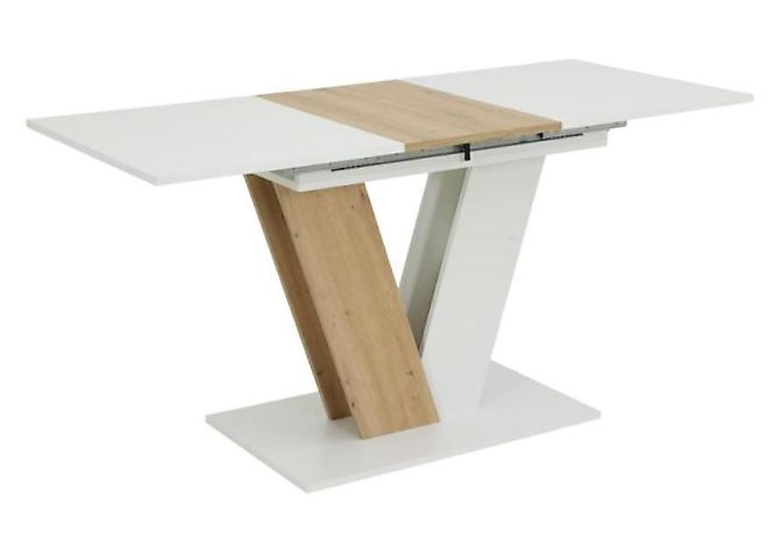 Esstisch inkl. Syncron-Auszug Artisan-Eiche / V-Säulengestell günstig online kaufen