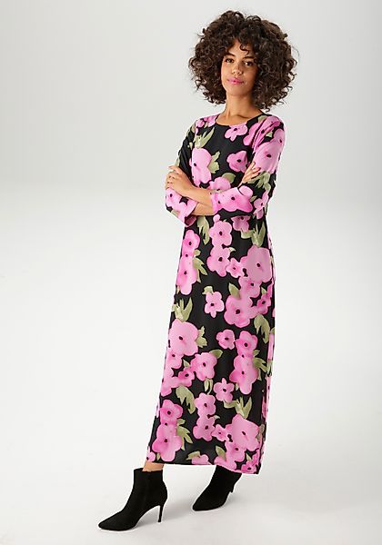 Aniston CASUAL Maxikleid mit farbenfrohen Blumendruck - jedes Teil ein Unik günstig online kaufen