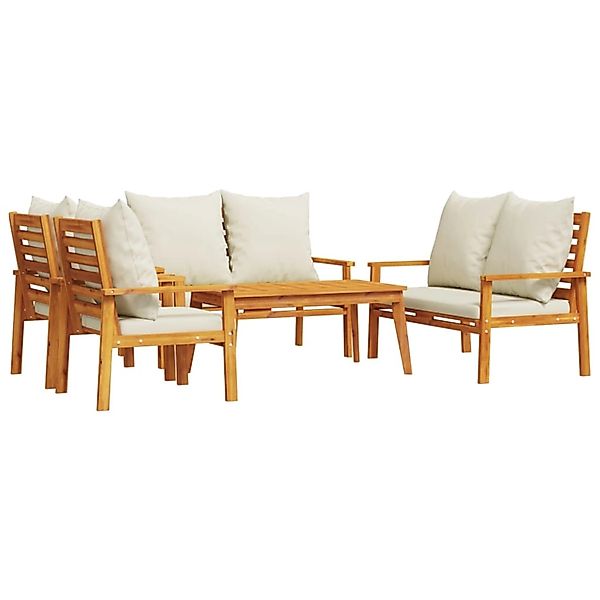 vidaXL 5-Tlg Garten-Lounge-Set mit Kissen Massivholz Akazie 3211801 günstig online kaufen