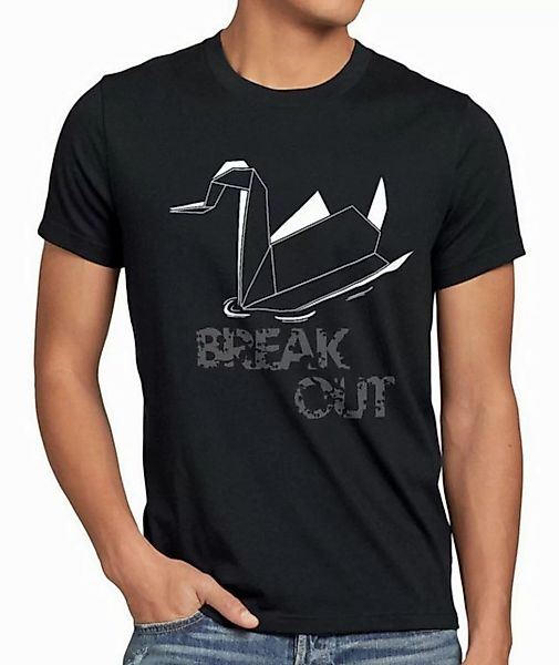 style3 T-Shirt Swan Break Out Schwan Papier origami prison gefängnis scofie günstig online kaufen