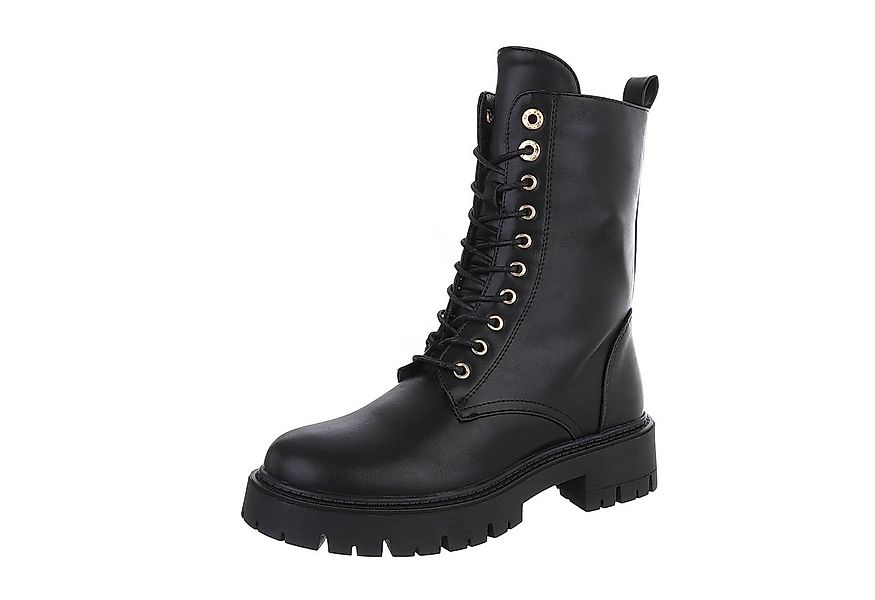 Ital-Design Damen Schnürschuhe Schnürstiefelette (87118101) Blockabsatz Pla günstig online kaufen